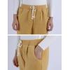 imageYeokou Womens Sherpa Lined Sweatpants Winter Warm Fleece Joggers Casual Lounge PantsYellow