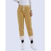 imageYeokou Womens Sherpa Lined Sweatpants Winter Warm Fleece Joggers Casual Lounge PantsYellow
