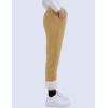 imageYeokou Womens Sherpa Lined Sweatpants Winter Warm Fleece Joggers Casual Lounge PantsYellow