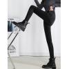imageYeokou Womens Warm Sherpa Fleece Lined Stretch Slim Denim Leggings Thick Skinny Winter JeansBlack
