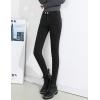imageYeokou Womens Warm Sherpa Fleece Lined Stretch Slim Denim Leggings Thick Skinny Winter JeansBlack
