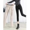 imageYeokou Womens Warm Sherpa Fleece Lined Stretch Slim Denim Leggings Thick Skinny Winter JeansBlack