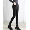 imageYeokou Womens Warm Sherpa Fleece Lined Stretch Slim Denim Leggings Thick Skinny Winter JeansBlack