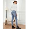 imageYeokou Womens Warm Sherpa Fleece Lined Stretch Slim Denim Leggings Thick Skinny Winter JeansBlue