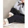 imageYeokou Womens Warm Sherpa Lined Athletic Sweatpants Jogger Fleece PantsBlack