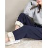 imageYeokou Womens Warm Sherpa Lined Athletic Sweatpants Jogger Fleece PantsNavy Blue