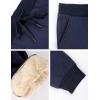 imageYeokou Womens Warm Sherpa Lined Athletic Sweatpants Jogger Fleece PantsNavy Blue