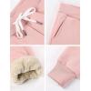 imageYeokou Womens Warm Sherpa Lined Athletic Sweatpants Jogger Fleece PantsPink