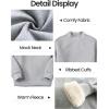 imageYeokou Womens Winter Hoodies Pullover Sherpa Fleece Warm Heavyweight Sweatshirt3 Lightgrey