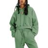 imageYeokou Womens Fleece 2 Piece Outfits Sweatsuits Pullover Hoodie Sweatshirt Jogger Pants Tracksuits SetGreen