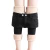 imageYeokou Womens Warm Sherpa Fleece Lined Stretch Slim Denim Leggings Thick Skinny Winter JeansBlack