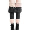 imageYeokou Womens Warm Sherpa Fleece Lined Stretch Slim Denim Leggings Thick Skinny Winter JeansDarkgrey