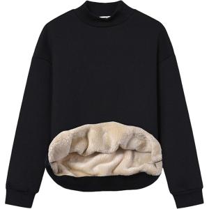 imageYeokou Womens Winter Hoodies Pullover Sherpa Fleece Warm Heavyweight Sweatshirt3 Black