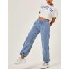 imageYeokou Womens Joggers Elastic Solid Color Sweatpants Track Pants Workout Running Athletic Gym Pants with Pockets