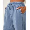 imageYeokou Womens Joggers Elastic Solid Color Sweatpants Track Pants Workout Running Athletic Gym Pants with Pockets