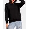 imageYeokou Womens Winter Hoodies Pullover Sherpa Fleece Warm Heavyweight SweatshirtBlackcrewneck