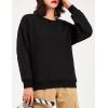 imageYeokou Womens Winter Hoodies Pullover Sherpa Fleece Warm Heavyweight SweatshirtBlackcrewneck