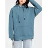 imageYeokou Womens Winter Hoodies Pullover Sherpa Fleece Warm Heavyweight SweatshirtDustyblue