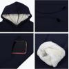 imageYeokou Womens Winter Hoodies Pullover Sherpa Fleece Warm Heavyweight SweatshirtNavybluehoodie