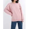imageYeokou Womens Winter Hoodies Pullover Sherpa Fleece Warm Heavyweight SweatshirtPinkcrewneck
