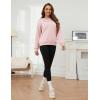 imageYeokou Womens Winter Hoodies Pullover Sherpa Fleece Warm Heavyweight SweatshirtPinkcrewneck