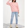 imageYeokou Womens Winter Hoodies Pullover Sherpa Fleece Warm Heavyweight SweatshirtPinkcrewneck