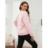 imageYeokou Womens Winter Hoodies Pullover Sherpa Fleece Warm Heavyweight SweatshirtPinkcrewneck
