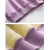 imageYeokou Womens Winter Hoodies Pullover Sherpa Fleece Warm Heavyweight SweatshirtPurplecrewneck