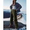 imageYeokou Womens Sherpa Fleece Lined Sweatpants Joggers Winter Warm Outdoor Lounge Pants Multi PocketsArmygreen
