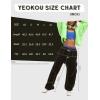 imageYeokou Womens Sherpa Fleece Lined Sweatpants Joggers Winter Warm Outdoor Lounge Pants Multi PocketsBlack