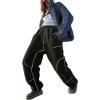 imageYeokou Womens Sherpa Fleece Lined Sweatpants Joggers Winter Warm Outdoor Lounge Pants Multi PocketsBlack