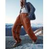 imageYeokou Womens Sherpa Fleece Lined Sweatpants Joggers Winter Warm Outdoor Lounge Pants Multi PocketsBrickred