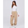 imageYeokou Womens Sherpa Fleece Lined Sweatpants Joggers Winter Warm Outdoor Lounge Pants Multi PocketsKhaki