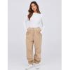 imageYeokou Womens Sherpa Fleece Lined Sweatpants Joggers Winter Warm Outdoor Lounge Pants Multi PocketsKhaki