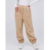 imageYeokou Womens Sherpa Fleece Lined Sweatpants Joggers Winter Warm Outdoor Lounge Pants Multi PocketsKhaki