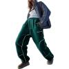 imageYeokou Womens Sherpa Fleece Lined Sweatpants Joggers Winter Warm Outdoor Lounge Pants Multi PocketsTeal