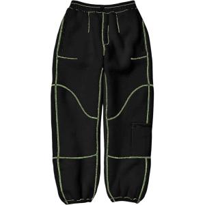 imageYeokou Womens Sherpa Fleece Lined Sweatpants Joggers Winter Warm Outdoor Lounge Pants Multi PocketsBlack