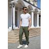 imageYeokou Mens Winter Warm Sherpa Lined Active Thermal Jogger Fleece Sweatpants PantArmygreen
