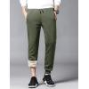imageYeokou Mens Winter Warm Sherpa Lined Active Thermal Jogger Fleece Sweatpants PantArmygreen