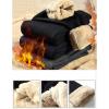 imageYeokou Mens Winter Warm Sherpa Lined Active Thermal Jogger Fleece Sweatpants PantBlackribbed Cuff