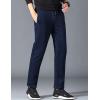 imageYeokou Mens Winter Warm Sherpa Lined Active Thermal Jogger Fleece Sweatpants PantNavystraight Leg