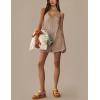 imageYeokou Casual Sleeveless Rompers for Women Summer Beach Vacation Stretchy Cotton Racerback Overall Shorts with PocketsKhaki