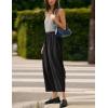 imageYeokou Jumpsuits for Women Casual Summer Sleeveless Romper Cotton Drawstring Elastic Waist Tapered Leg OverallsBlack