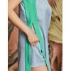 imageYeokou Sleeveless Boho Dress for Women 2025 Matching Shorts Summer Color Block Maxi Beach Dress Sets High Side SlitGreyblue