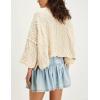 imageYeokou Women Denim Mini Skirt Elastic High Waist ALine Pleated Tiered Ruffle Hem Jean Skirt Casual ShortLightblue