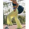 imageYeokou Women Mesh Sports Pants Drawstring Elastic Waist Wide Leg Loose Trousers Breathable Activewear with PocketsLimegreen