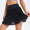 imageYeokou Women Tennis Skirt Shorts Stretchy High Waist Athletic Skorts Workout Sports Mini Skirt with PocketsBlack