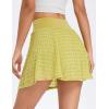imageYeokou Women Tennis Skirt Shorts Stretchy High Waist Athletic Skorts Workout Sports Mini Skirt with PocketsGreen