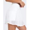 imageYeokou Women Tennis Skirt Shorts Stretchy High Waist Athletic Skorts Workout Sports Mini Skirt with PocketsWhite