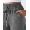 imageYeokou Women Wide Leg Pants Drawstring Elastic High Waist Ruffle Hem Loose Casual Trousers with PocketsGrey